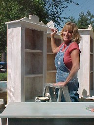 CABINETS, FURNITURE, WOODWORKS: PAINTING OR DISTRESSING AN ANTIQUE